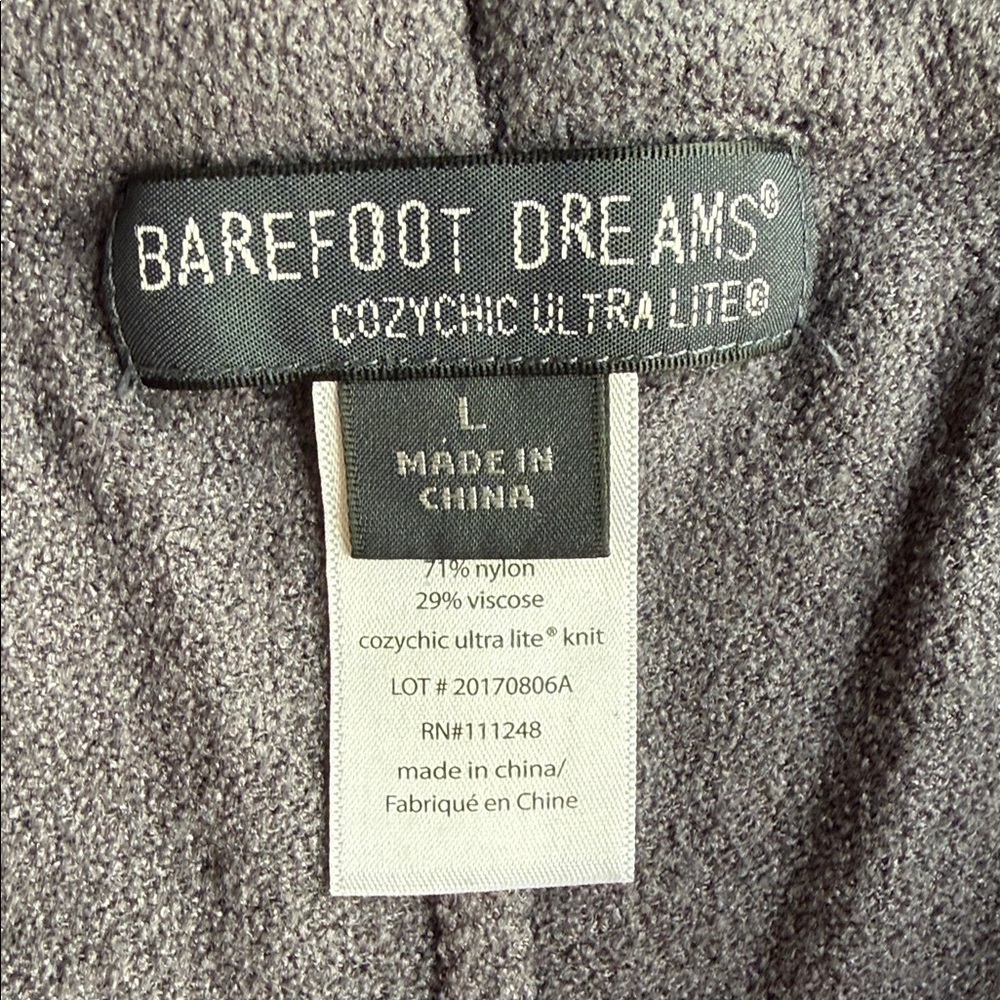 Barefoot Dreams CozyChic Gray Women's full length Pants size Large EUC - Picture 2 of 8